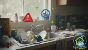 Comparison image showing clutter versus clean space;